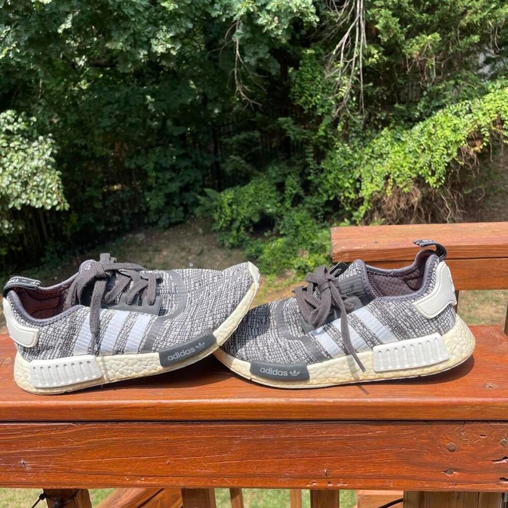 Adidas NMD R1 Women's 8 Grey and White Running Sneakers